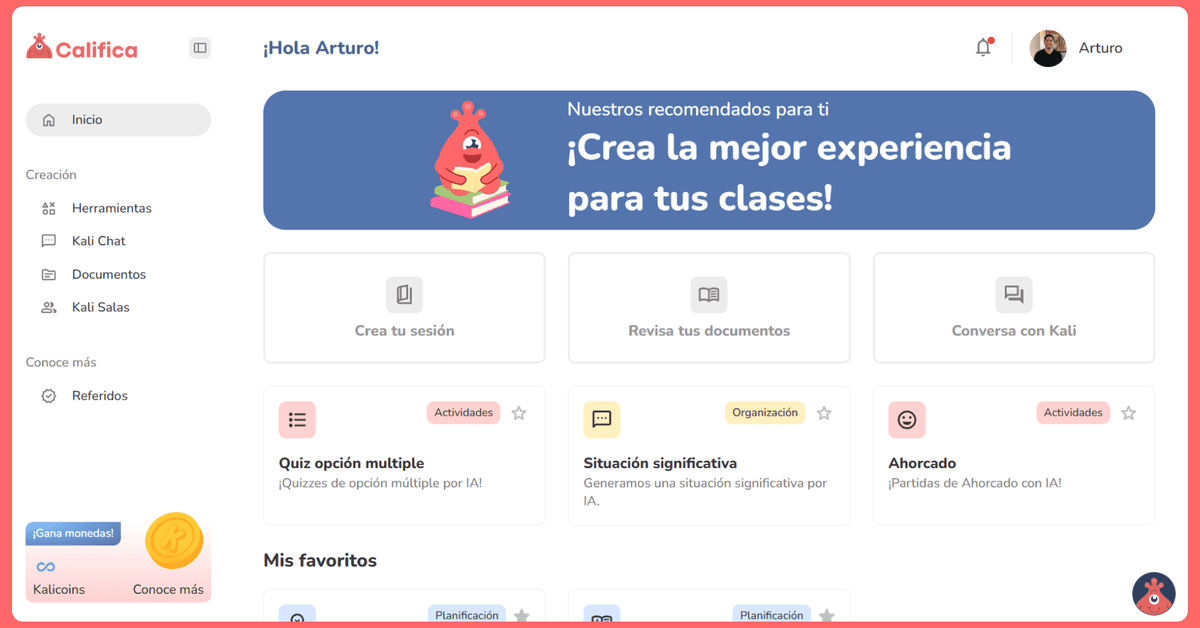 Plataforma Califica - diseño de clases con IA